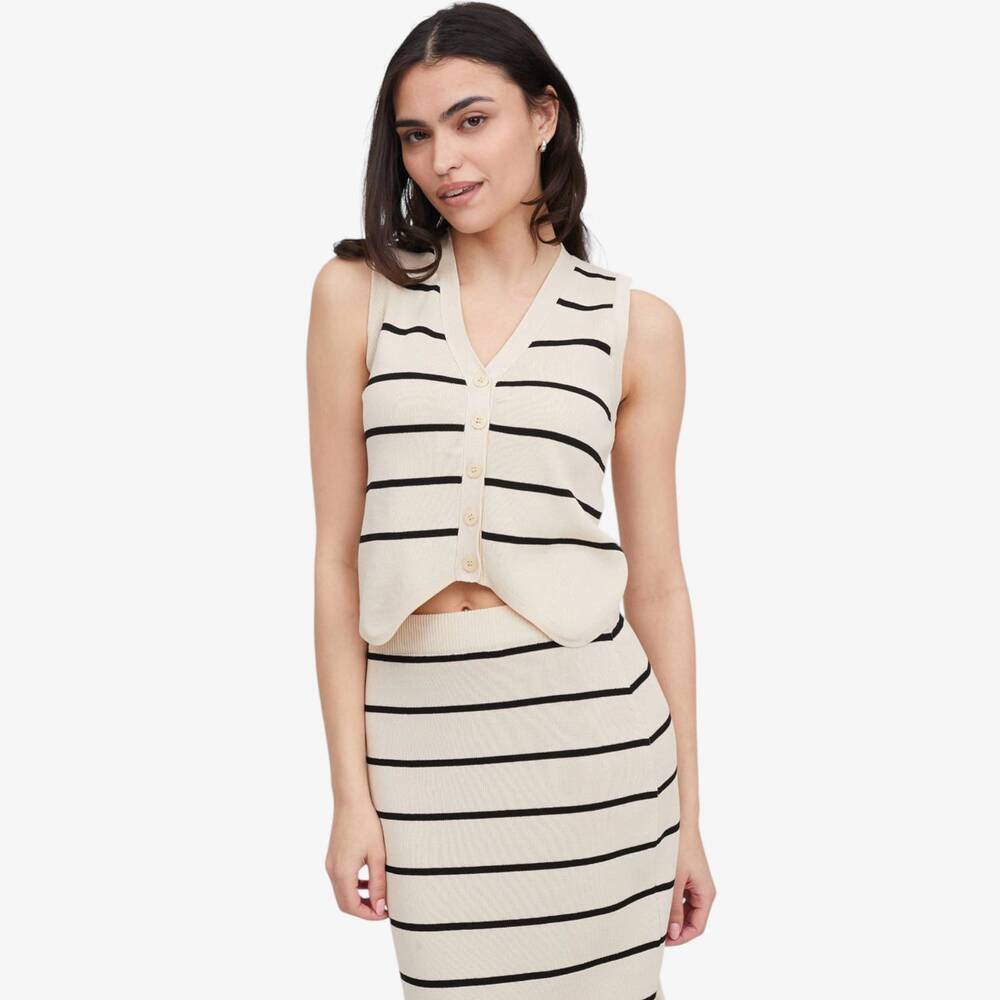 NEW ASTRID isabella vest in sand stripe
